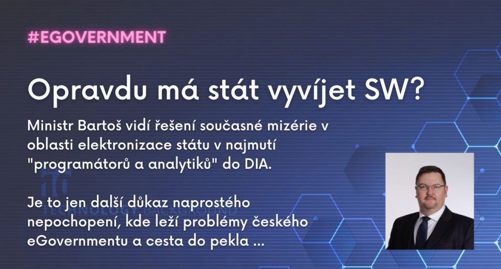 Opravu má stát vyvíjet vlastní software?